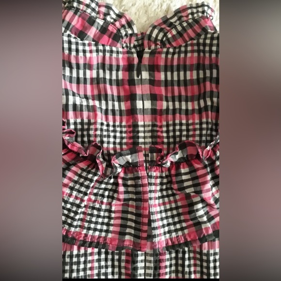 Ganni pink black and white Charron dress - Picture 5 of 8